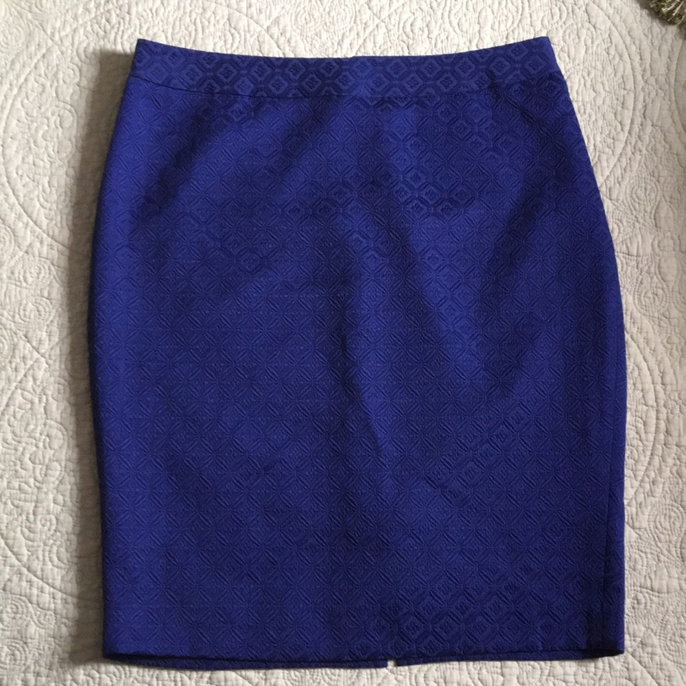 The Limited Pencil Skirt Purple Blue Gold Hardware